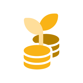 coin with sprout icon