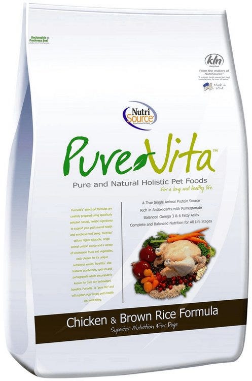 Nutrisource pure vita dog food top