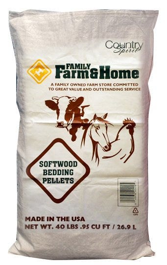 Pine store pellet bedding