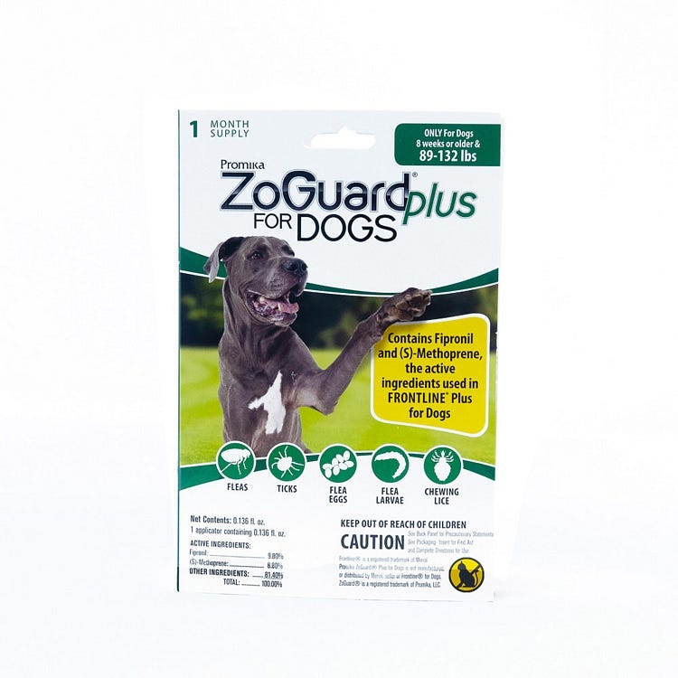 Promika ZoGuard Plus Dog Flea and Tick Treatment 1 Pack 89 lb