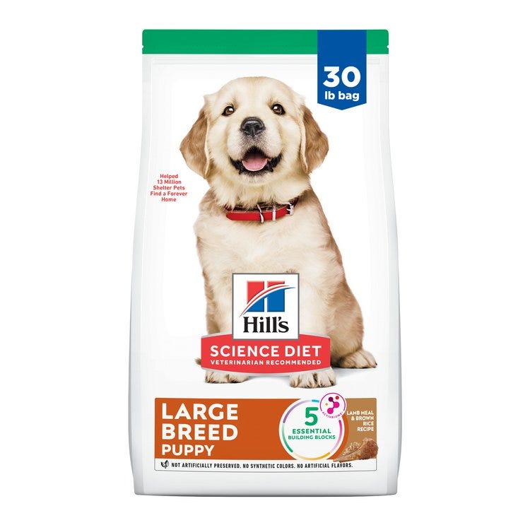 Science diet large breed puppy 30 lb top