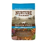 Nurture Farms Dog Food Grain Free 14 lb. Bag Turkey/Garbanzo Bean/Pea