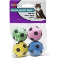Ethical Pet Cat Toy Sponge Soccerball 4 Pack