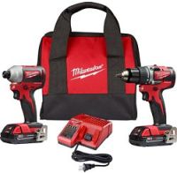 Milwaukee M18Brushless Compact Cordless Drill/Impact Combo Kit Lithium Ion