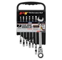 Performance Tool Flex Head Wrench Set Metric 7 Piece