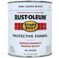 Rust-Oleum Stops Rust Paint Semi-Gloss White 1 qt. Oil Based Enamel