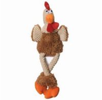 GoDog Dog Toy Rooster Small Brown Plush