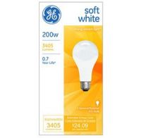 GE Lighting Light Bulb 200 Watt Soft White