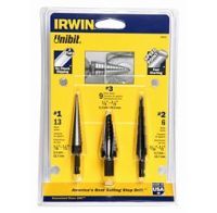 Irwin Drill Step-Bit Set Unibit 3 Piece