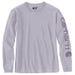 Carhartt Logo Sleeve Graphic Women's Long Sleeve T-Shirt Loose Fit Heavyweight