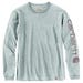 Carhartt Logo Sleeve Graphic Women's Long Sleeve T-Shirt Loose Fit Heavyweight