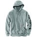 Carhartt Logo Sleeve Graphic Men's Hooded Sweatshirt Loose Fit Midweight