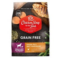 Chicken Soup for the Soul Dog Food Grain Free 4 lb. Bag Chicken/Pea/Sweet Potato