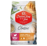 Chicken Soup for the Soul Dog Food Small Bites Adult Small Breed 4.5 lb. Bag Chicken, Turkey, and Brown Rice