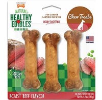 Nylabone Edible Dog Bone Roast Beef 3 Piece