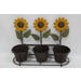 Planter 3 Pot Sunflower Design