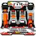 Ratchet Tie Down with Spring Loaded Clamps Webbed 1 in. x 10 ft. 4 Pack 1500 lb.