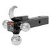 Curt Towing Ball Mount Multi Ball with Hook 2 in. Shank, Balls: 1-7/8 in. 2 in. and 2-5/16 in. Chrome Balls Solid Shank