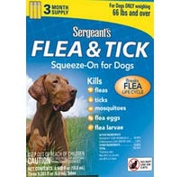 Sergeant's Guard Pro Dog Flea and Tick Treatment Squeeze On 3 Count <66 lb. Dog