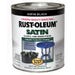 Rust-Oleum Stops Rust Satin Paint Satin Black 1 qt. Oil Based Enamel