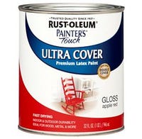 Rust-Oleum&reg; Painter's Touch Ultra Cover Paint Gloss Apple Red 1 qt. Latex
