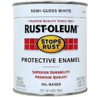 Rust-Oleum&reg; Stops Rust Paint Semi-Gloss White 1 qt. Oil Based Enamel