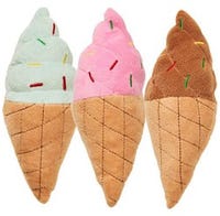 Cosmo Dog Toy Ice Cream Cone 7 in. Assorted Colors Plush