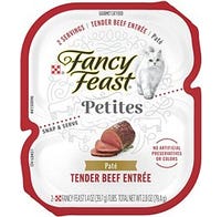 Fancy Feast Cat Food Petite 2.8 oz. Tray Beef Pate
