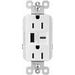 Pass & Seymour USB Charger Wall Plate with Duplex Outlet 15 Amp White