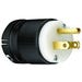 Pass & Seymour Plug Straight Blade 125 V 15 Amp Black