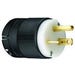 Pass & Seymour Plug Grounded Male Plug 125 V 20 Amp Black