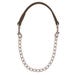 Weaver Goat Collar 24 in. Brown Brahma Leather/Nickel Plated Chain