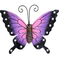 Backyard Expressions Decorative Wall Art Butterfly Assorted Colors/Styles Metal