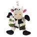 GoDog Checkers Dog Toy Sitting Cow Squeaky Small Plush