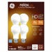 GE Lighting Relax HD+ LED Light Bulb Dimmable A19 5.5 Watt Soft White 4 Pack