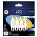 GE Lighting LED Light Bulb Dimmable CAM 5 Watt Soft White Clear Finish 4 Pack