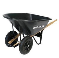 Centurion Wheelbarrow Dual-Wheel 8 cu. ft. Black 440 lbs.