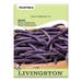 Livingston Seed Bush Bean Royal Burgundy Green Seed