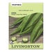 Livingston Seed Okra Dwarf Long Pod Green Seed