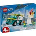 LEGO City Building Block Toy Set Emergency Ambulance and Snowboarder