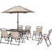 Dining Set With Umbrella 8 pc.
