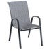 Backyard Expressions Chair Steel Stack Sling Gray