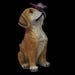 Backyard Expressions Solar Decoration Dog with Butterfly