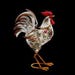 Backyard Expressions Statue Rooster 15.75 in. Iron
