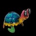Backyard Expressions Decor Solar Turtle 14 in.