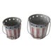 Backyard Expressions Planters Rustic Patriotic 2 pc.