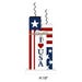 Backyard Expressions Decor Wood Patriotic Candle 18 in.