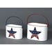 Backyard Expressions Planter Set Star White 2 pc.
