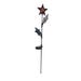 Backyard Expressions Stake Solar Red White Blue 3 Star 36 in.