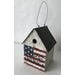Backyard Expressions Birdhouse Rustic Flag Wood
